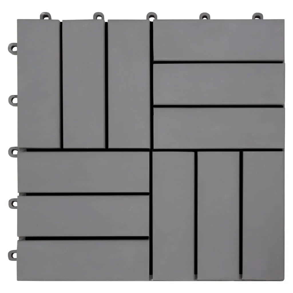 (L Inches Wood Flooring Decking Tiles Suit Gray 10 Bathroom W) Patio Poor Wash Pavers for Tiles Interlocking Use x Deck Set Area Indoor Piece 11.8 11.8 Acacia Anself Balconies Spa x Patio
