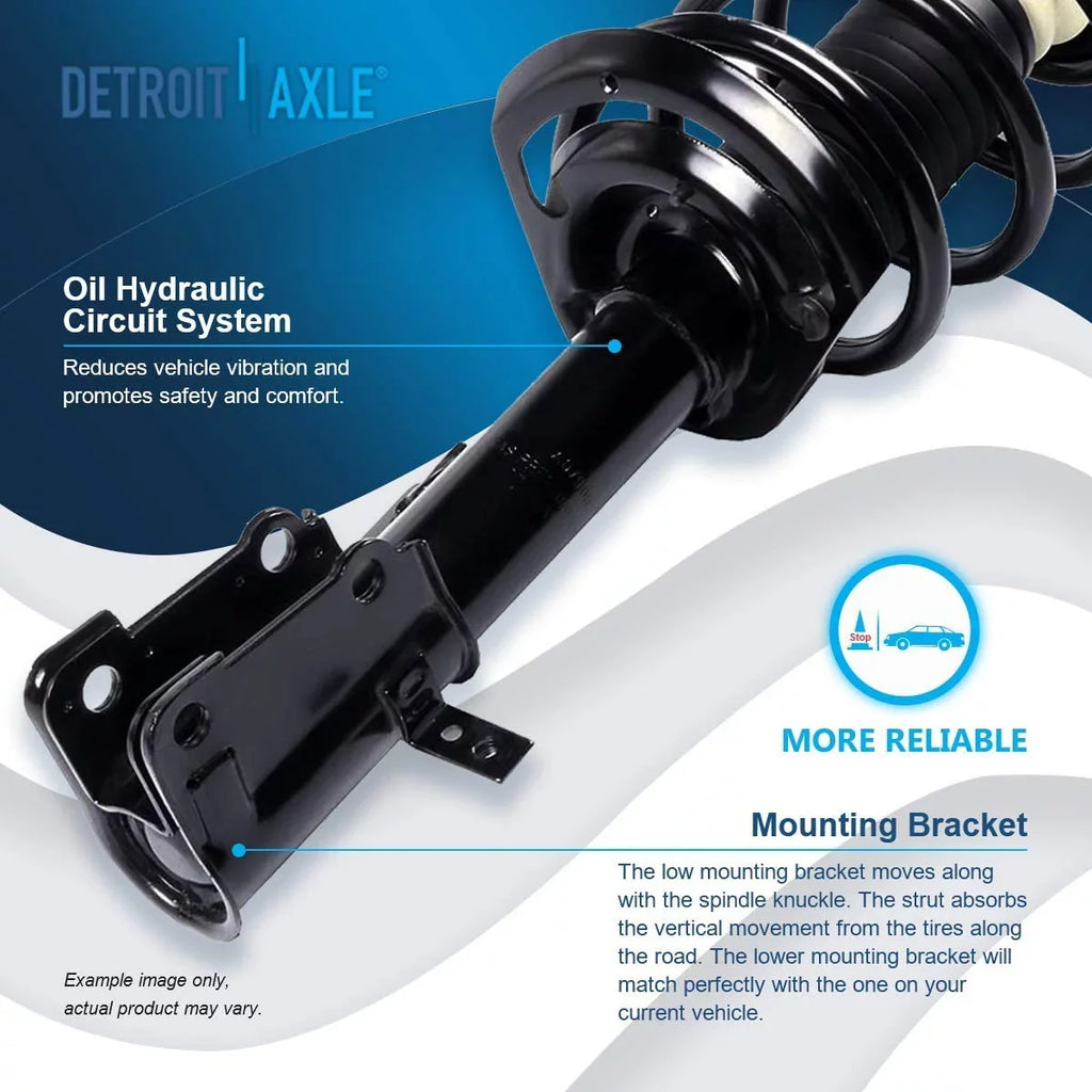 Assembly Replacement Install Ready Detroit 2010 Axle 2018 Struts w/Coil 2009-2019 Front Struts Quick 2 2011 2014 Struts 2012 Complete for Dodge 2016 2015 Spring - Journey 2013 2017 V6