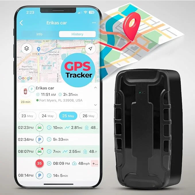 Vehicles, Tracker Alert Magnetic Long Device, and Waterproof Life. GPS Real-Time LTE 2 with Battery Hidden Ready-to-Use Tracking Car Month Devices GPS Tracker Portable Tracker, for Theft