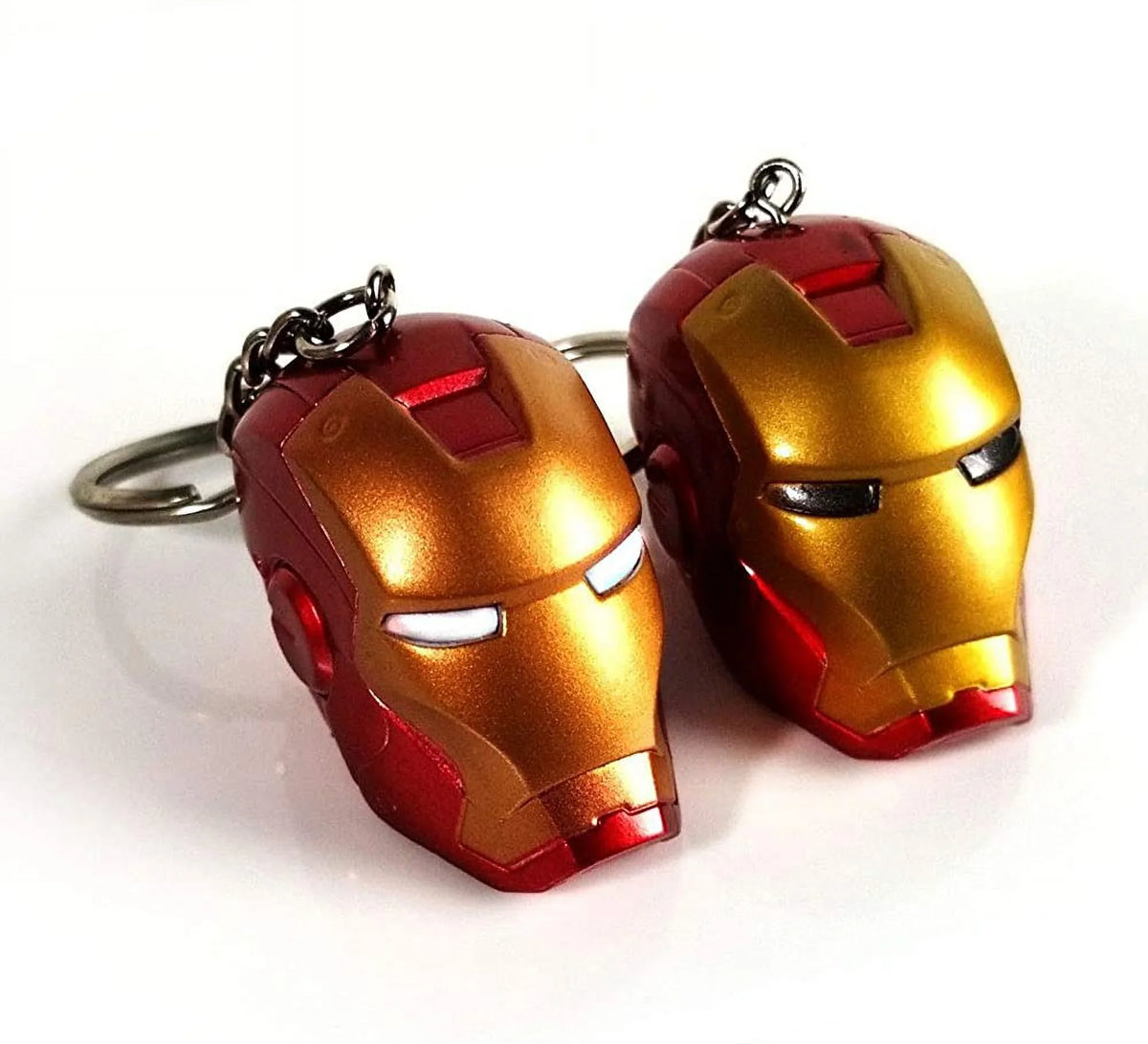 Figure Superhero Helmet Iron Man GFDay Style Keychain Ring Key