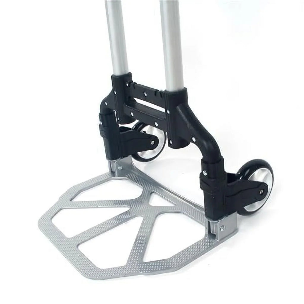 Trolley Cart Aluminum Push black Truck Folding luggage trolley Collapsible telescopic cart Portable foldable Portable Black trolley Dolly