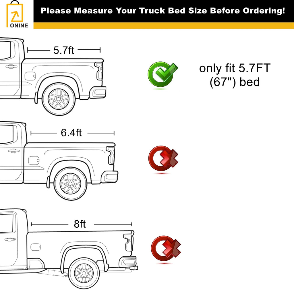 5.7ft Dodge Bed(67"), Body Tri-Fold Truck Does Classic, 2019-2024 New 1500 AWH Bed ONINE RamBox fit Custom (Split) Cover Tailgate Multi-Function Fit or with Not Does Fit not Tonneau Hard Ram