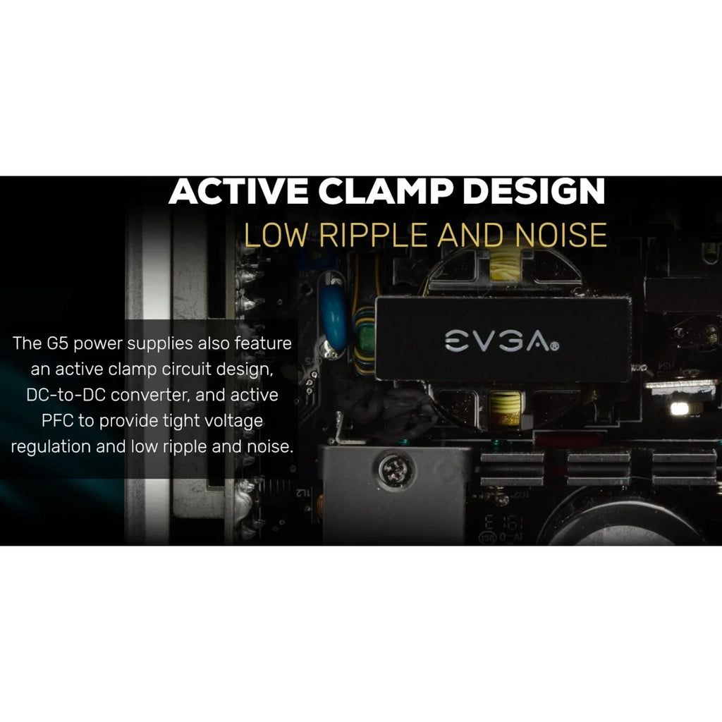 Size, Fully EVGA Includes Tester, Self Fan, 220-G5-0650-X1 Compact 650W, SuperNOVA Mode 150mm ON Power Year Modular, 10 650 Gold Eco FDB 80 with Power Plus G5, Supply Warranty,