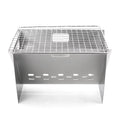 Stainless Folding Steel Portable and Cooking BBQs Stove, Plate, Stove Cooking with Grill Perfect Burning Camping Radirus Outdoor for Wood
