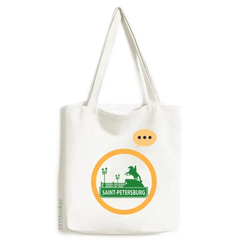 Bag America Canvas Shoulder Landmark Tote Sack Petersburg Expression