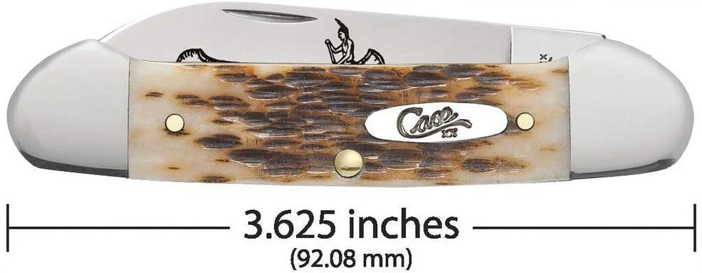 Case CV Pocket Amber Canoe Knife Bone