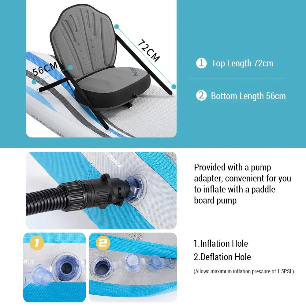 Back Comfort Ultimate - for Adjustable Support Detachable and Seat Kayak Arealer