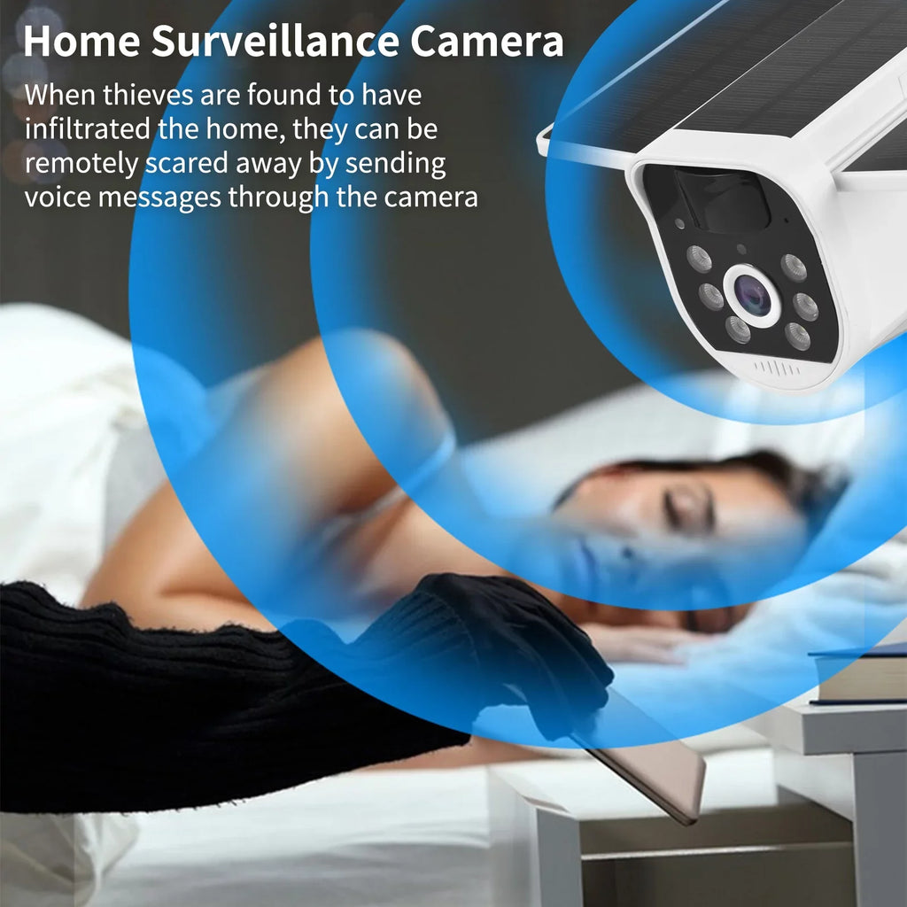 Motion Waterproof Solar Long PIR Folding Pristin 1080P Detection, Camera with IP66 WiFi 4G Standby Camera,