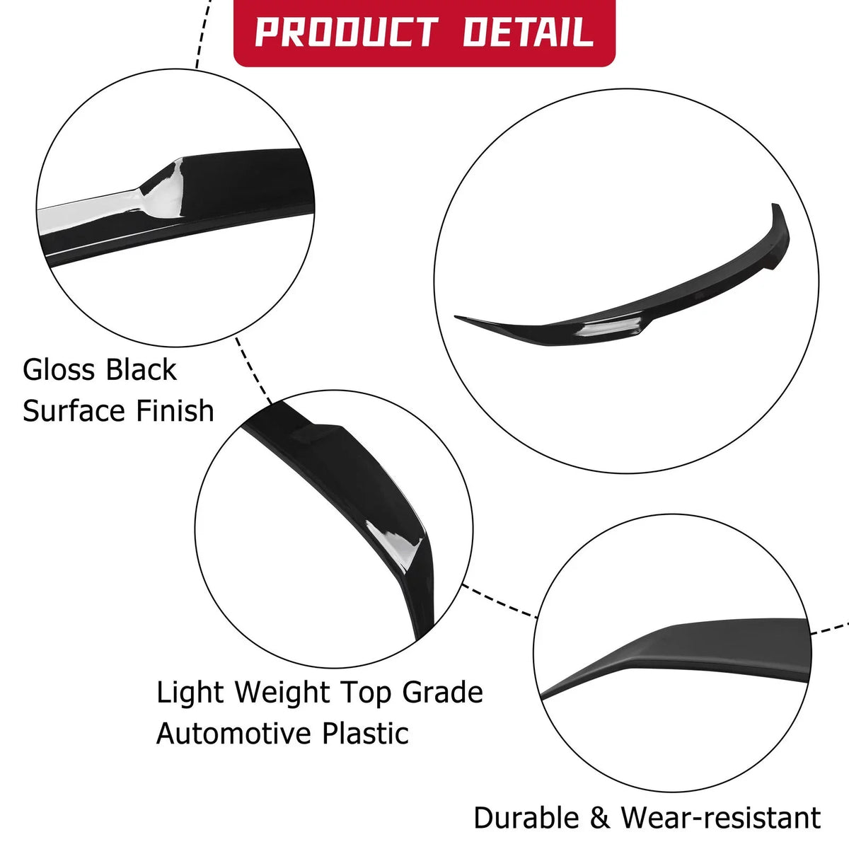 Trunk Style XSE SE for Spoiler 19 Rear Camry 20 Lid XLE Glossy Black LE Kojem M4 Toyota 2018-2021 Wing