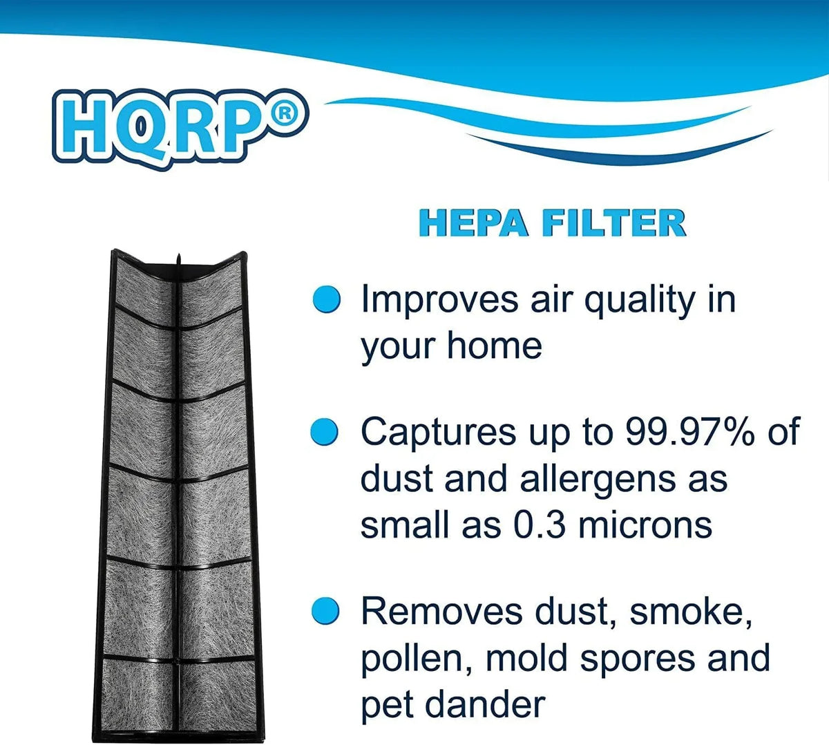 TPP640S HQRP 2-Pack TPP440 Purifier Compatible Air TPP640 Envion HEPA TPP540 Therapure TPP440F with Filter