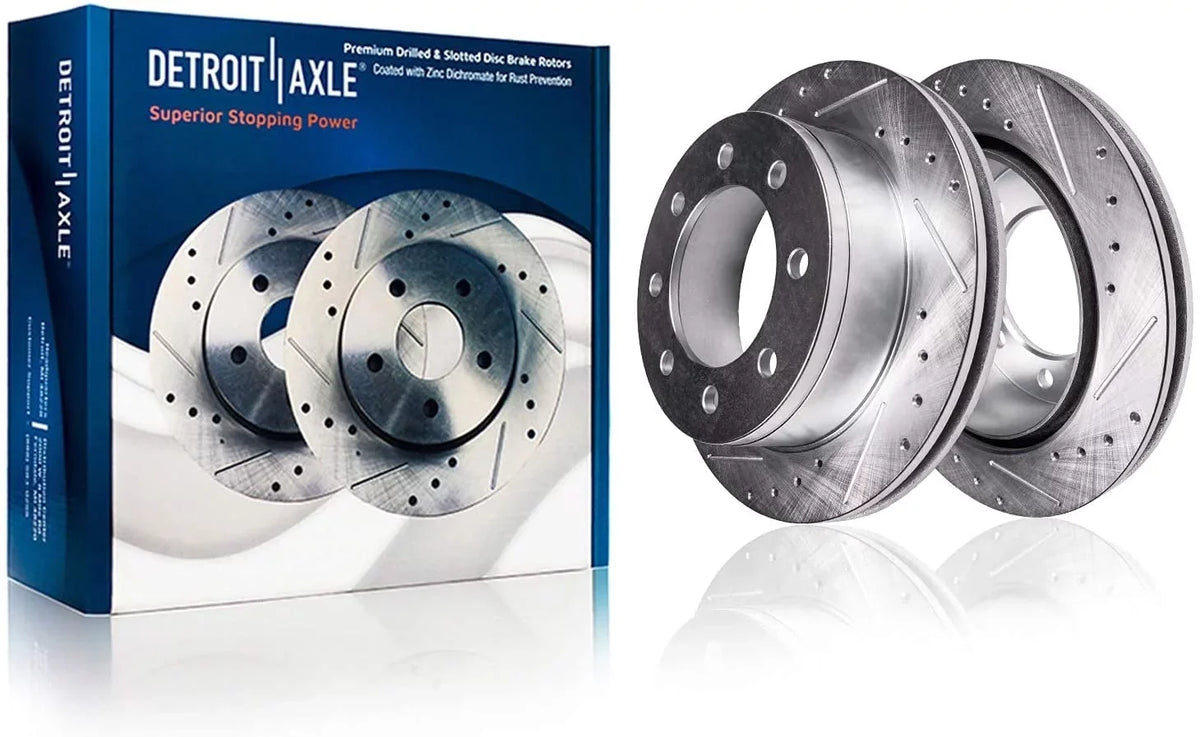 Rotors 3500 2013 Drilled 2019 - 2014 Pads Detroit Axle Brake Brake 2500 2011 2017 Kit Brakes Chevy 2012 Front GMC Ceramic 2015 HD & Slotted Replacement for 11-19 Sierra 2016 Silverado 2018