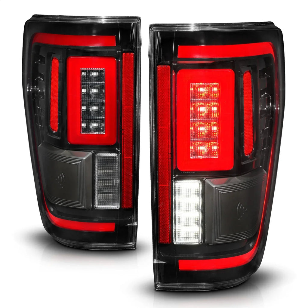 F-150 - 21-23 Taillights F150, Housing Cover FORD select: Signal w/BLIS 2022 Seq. ANZO LED FORD F150 Ford CAB Fits SUPER Black 2021