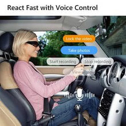 Video G-Sensor Car Front Recorder 24h Lapse 4MP Time Control Voice Night Dash Dashcam Cam Camera Parking Imou DVR Vision Monitor
