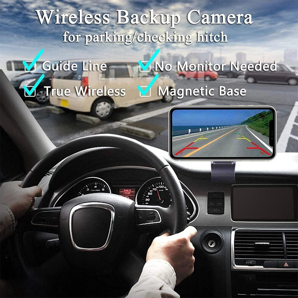 Camera, for 9600mAh Wireless Reliable Front/Rear Magnetic Backup WiFi Battery View, JahyShow