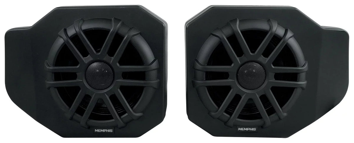 Tower Memphis Polaris 2018+ Ranger RNGR65FE Audio Speakers+Amp For Pods+LED Pair