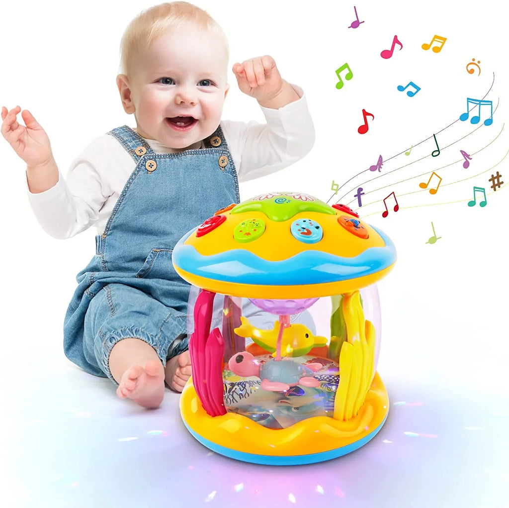 6-12 Light Educational in Learning Projector Toys For Months,4 Up Infant 1 Musical Toys,Ocean Toys Toddlers LAYADO Baby Rotating for