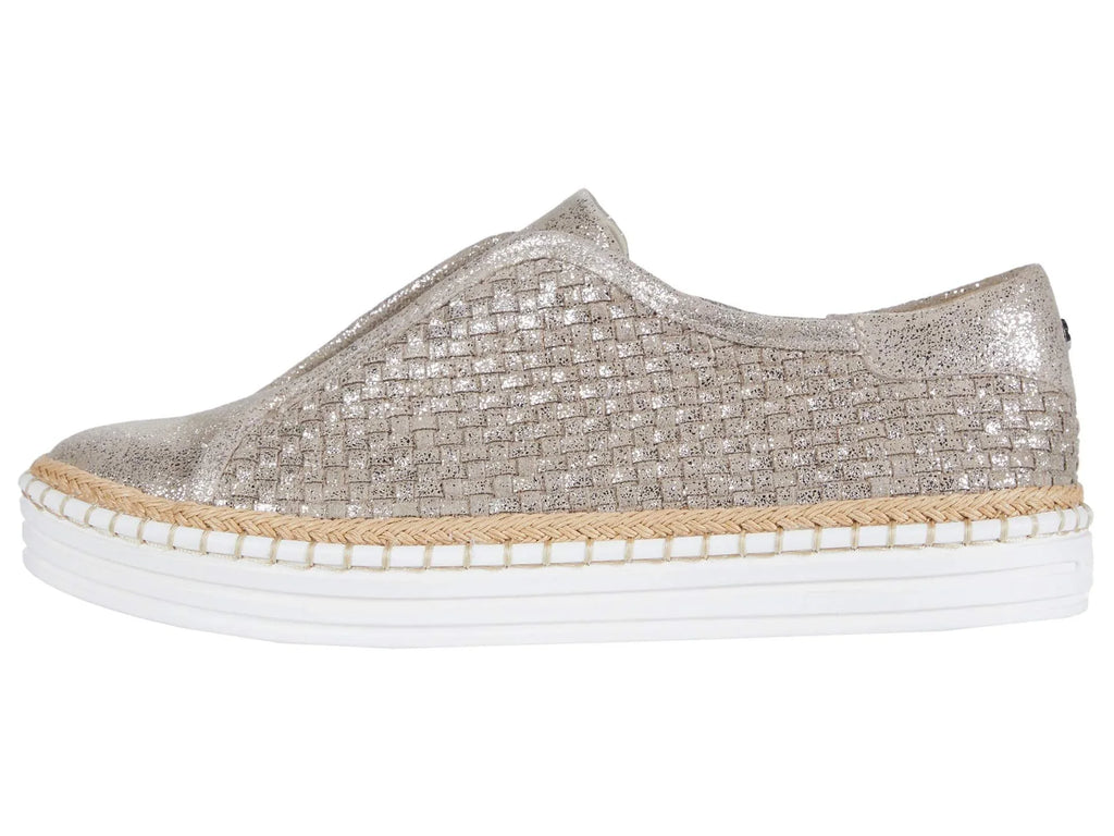 Sneakers Kayla Padded Woven Shoes Goring Logo Hardware 10 Slip Toe On Gold M Round Leather SLIDES Womens J Platform
