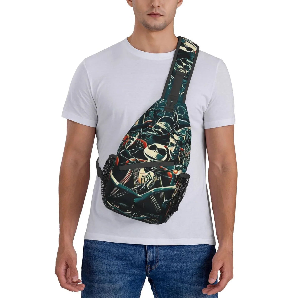 Gifts Shoulder Men Bag Hiking Skellington Backpack Crossbody Sling Chest Women Daypack Travel Jack Bags Unisex For