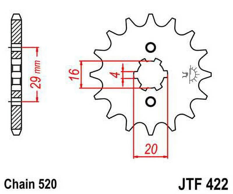 G,H-USA Rear & 80-81 Sprockets for IT125 Front YAMAHA Kit JT Sproket