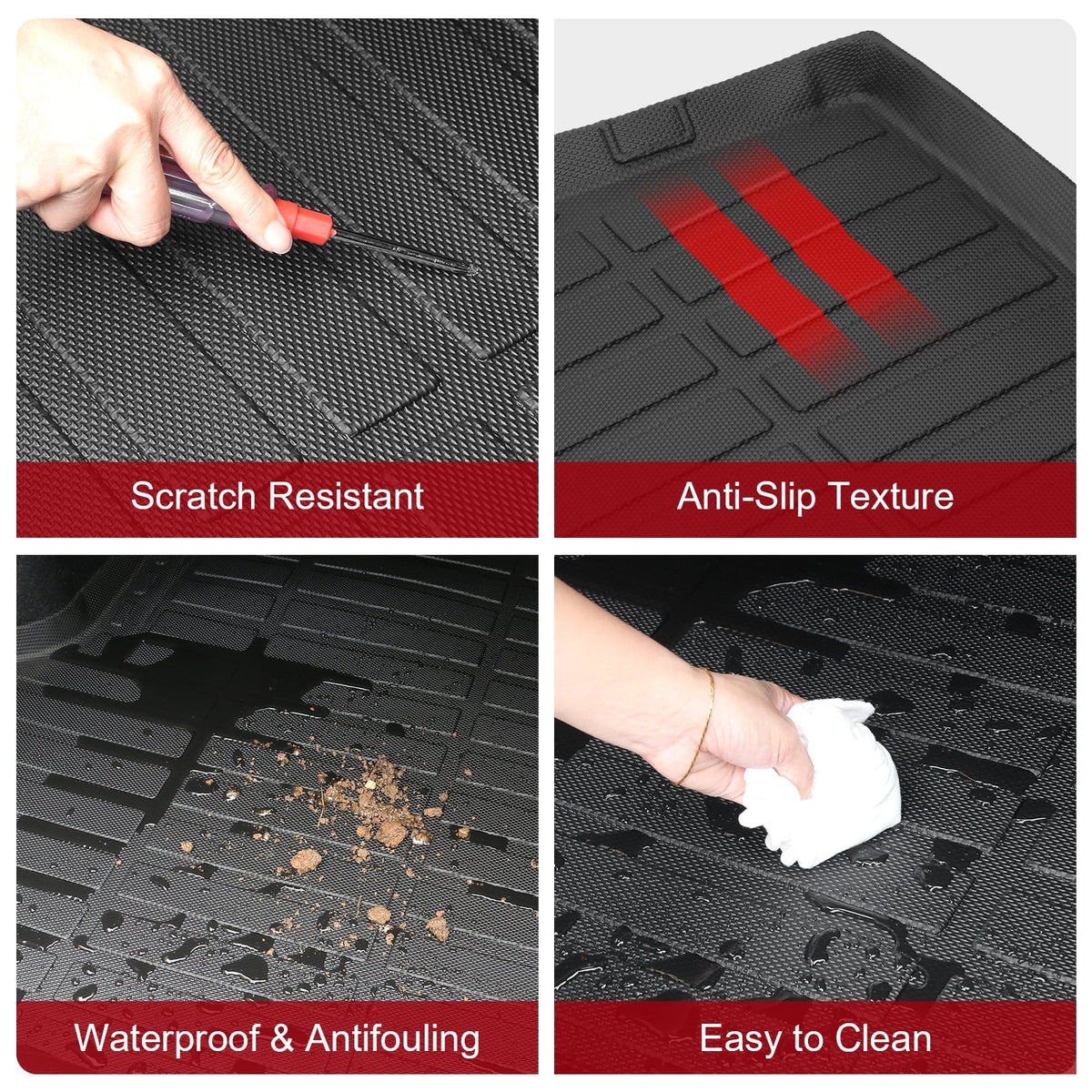 Floor Ikon All Pad 3D Black Mats HR-V, 1st Cargo Cover Trunk Motorsports & With Compatible TPE Row Boot Tray Protector Liner Molded Rear Mat Protection Honda Weather Carpets 2023-2024 Front 2nd