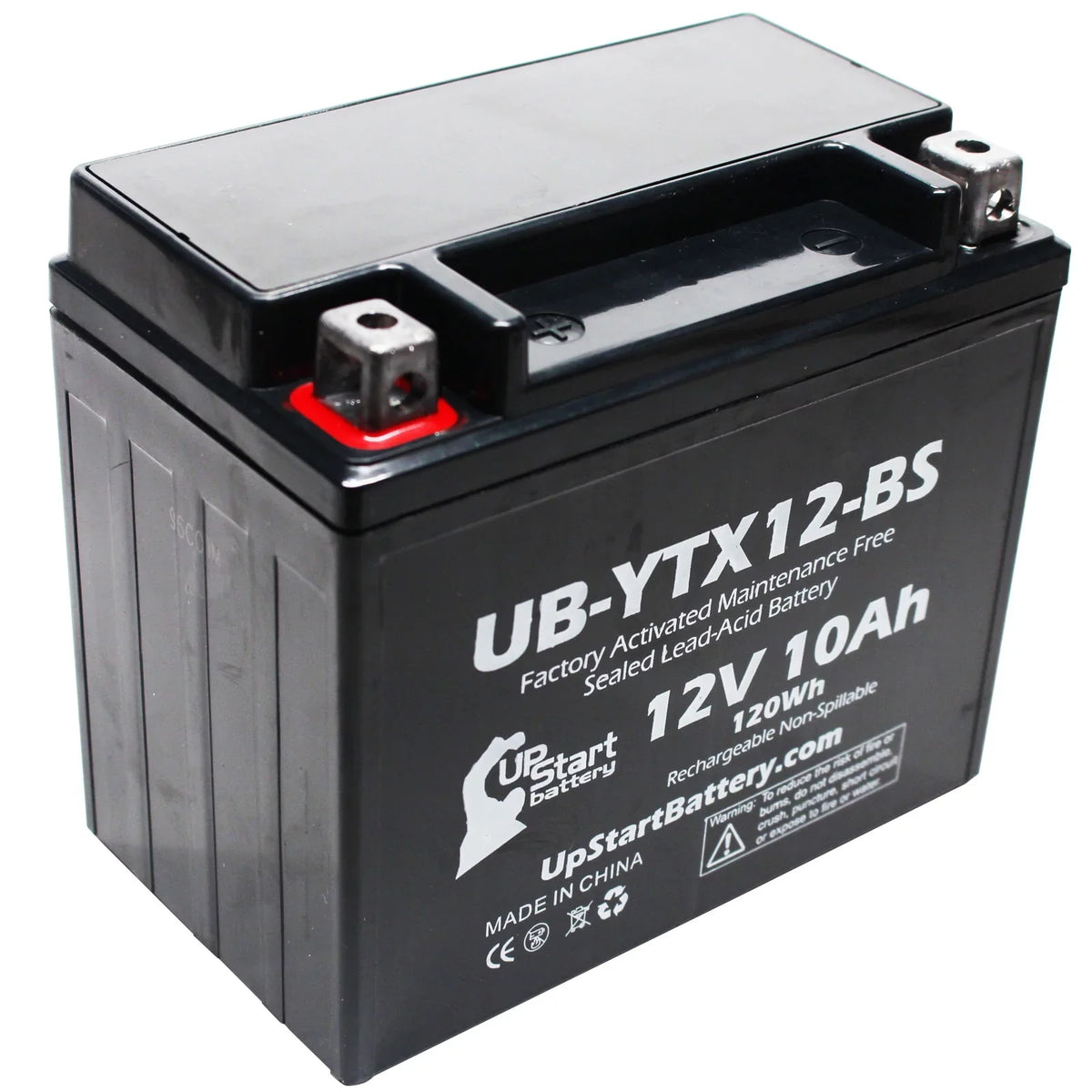 Maintenance Suzuki UB-YTX12-BS for UpStart 3-Pack Battery Free, GSX-R1000 1000 - 12V, Motorcycle Battery Activated, Replacement 2003 Factory CC 10Ah,