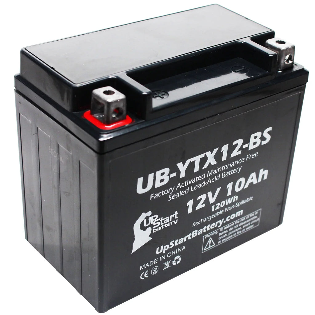 '- 12V, Activated, 1000 CC UB-YTX12-BS GSX-R1000 Factory UpStart 2003 Motorcycle 2-Pack Replacement Maintenance Free, 10Ah, Battery Battery Suzuki