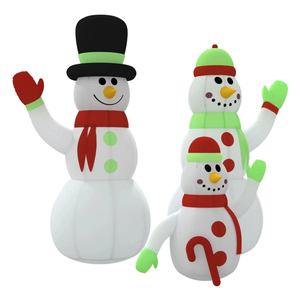 Snowman 12 Aibecy ft Inflatable with Family LEDs