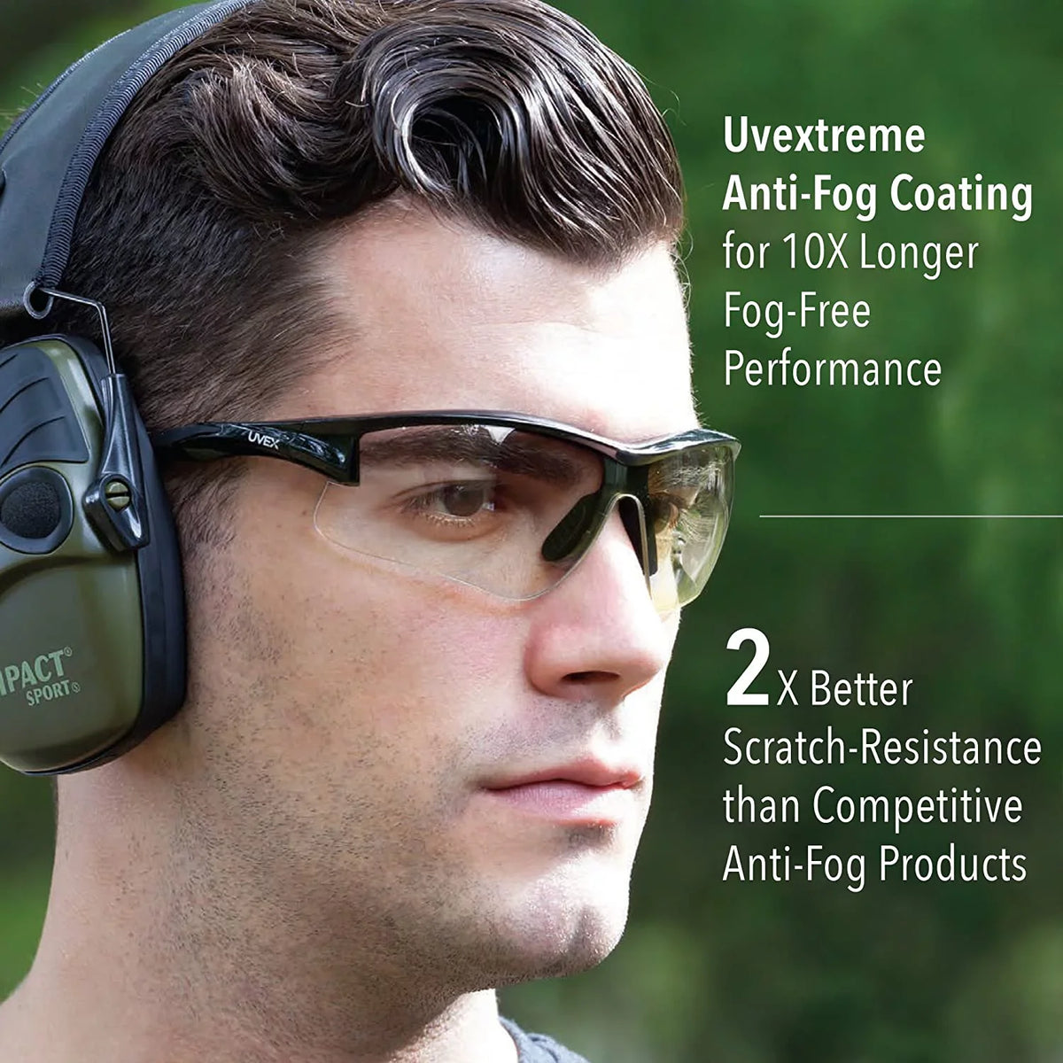 by Plus Anti-Fog Coating, Uvextreme Clear Acadia Leight Glasses Shooting (R-02214) with Uvex Lens Lens Honeywell Howard