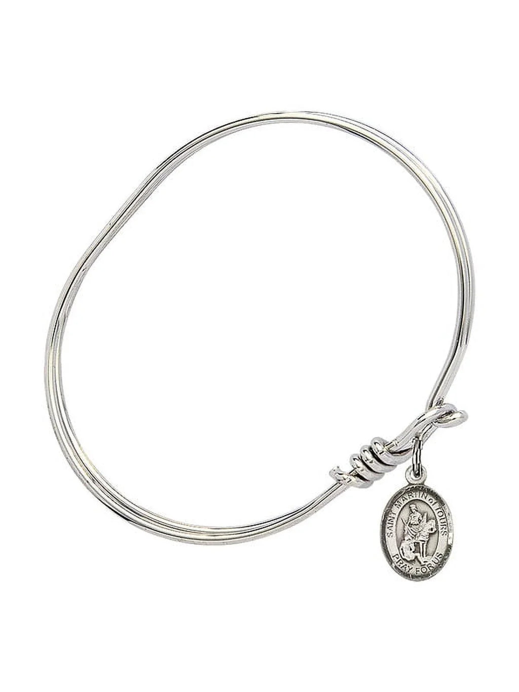 Eye Oval w/ of 3/4 5 Bracelet Hook Tours inch Silver in St. Bangle Sterling Martin