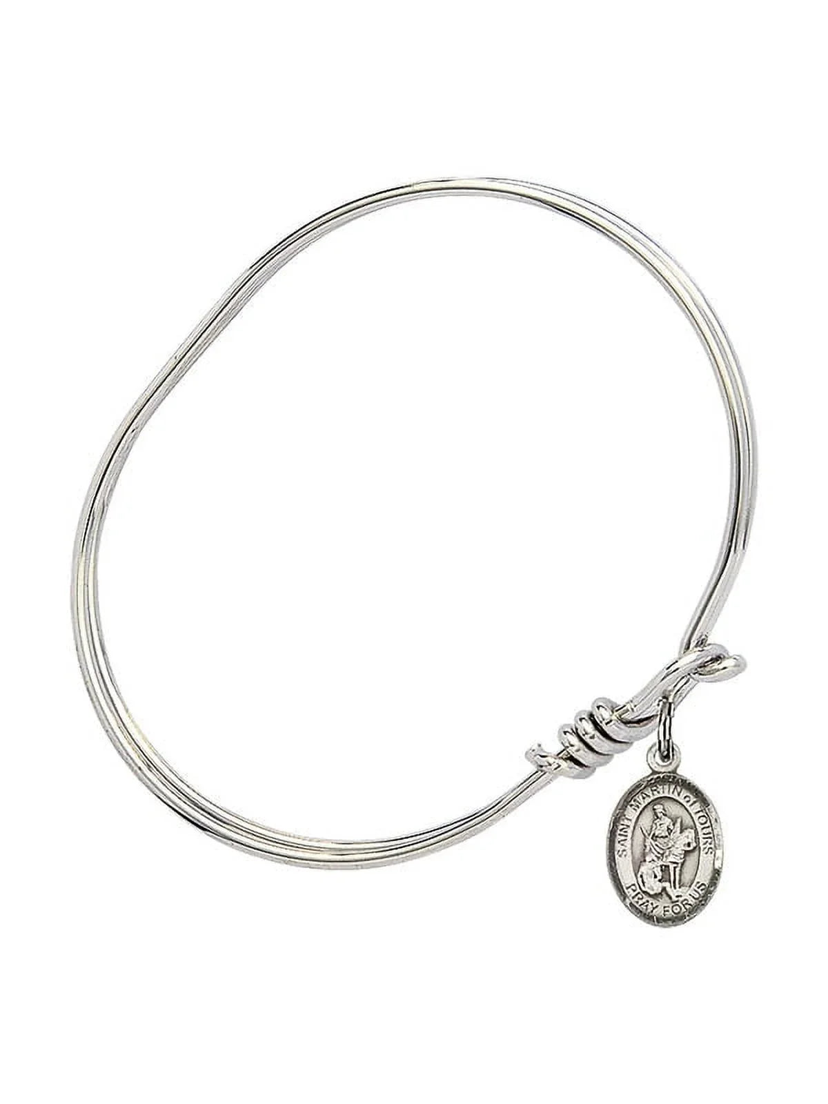 Eye Oval w/ of 3/4 5 Bracelet Hook Tours inch Silver in St. Bangle Sterling Martin