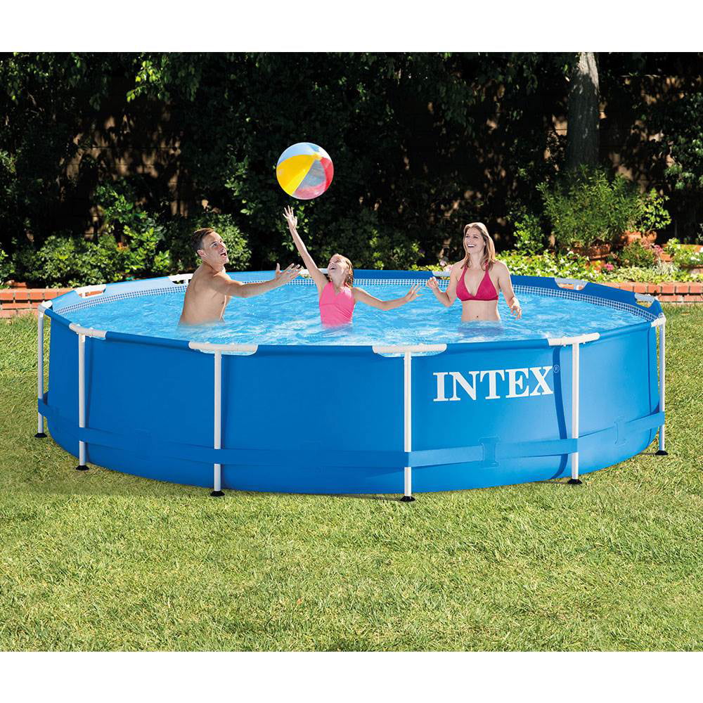 12 30 Pack) x (2 Metal Intex Pool Foot Inches Frame Box) (Open