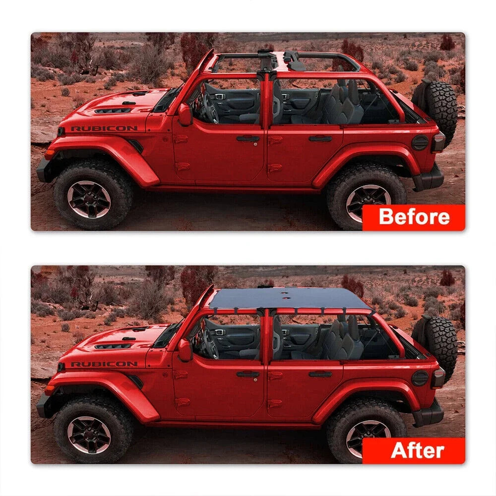 Wrangler Ultimate Protection with and Easy - JK Top Sun Installation Your Enhance Jeep Protection JKU Sunshade Leather 07-18