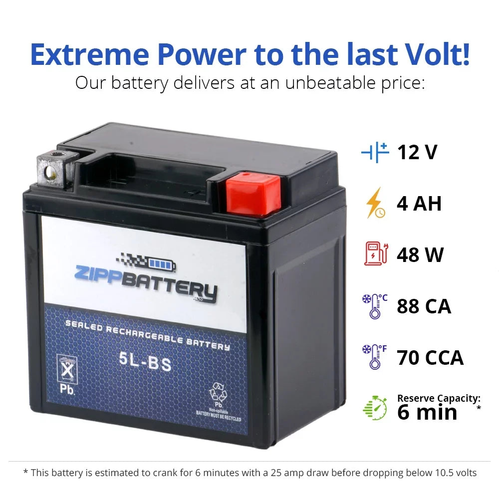 Years Motorcycle Battery Ytx5L-Bs Racing for Battery Ktm (2005-2013) Exc 450Cc Zipp
