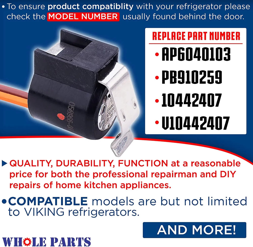 # Refrigerators 058966-000 Compatible Replacement Defrost Thermostat Viking Terminator - & With Parts Some Whole Part
