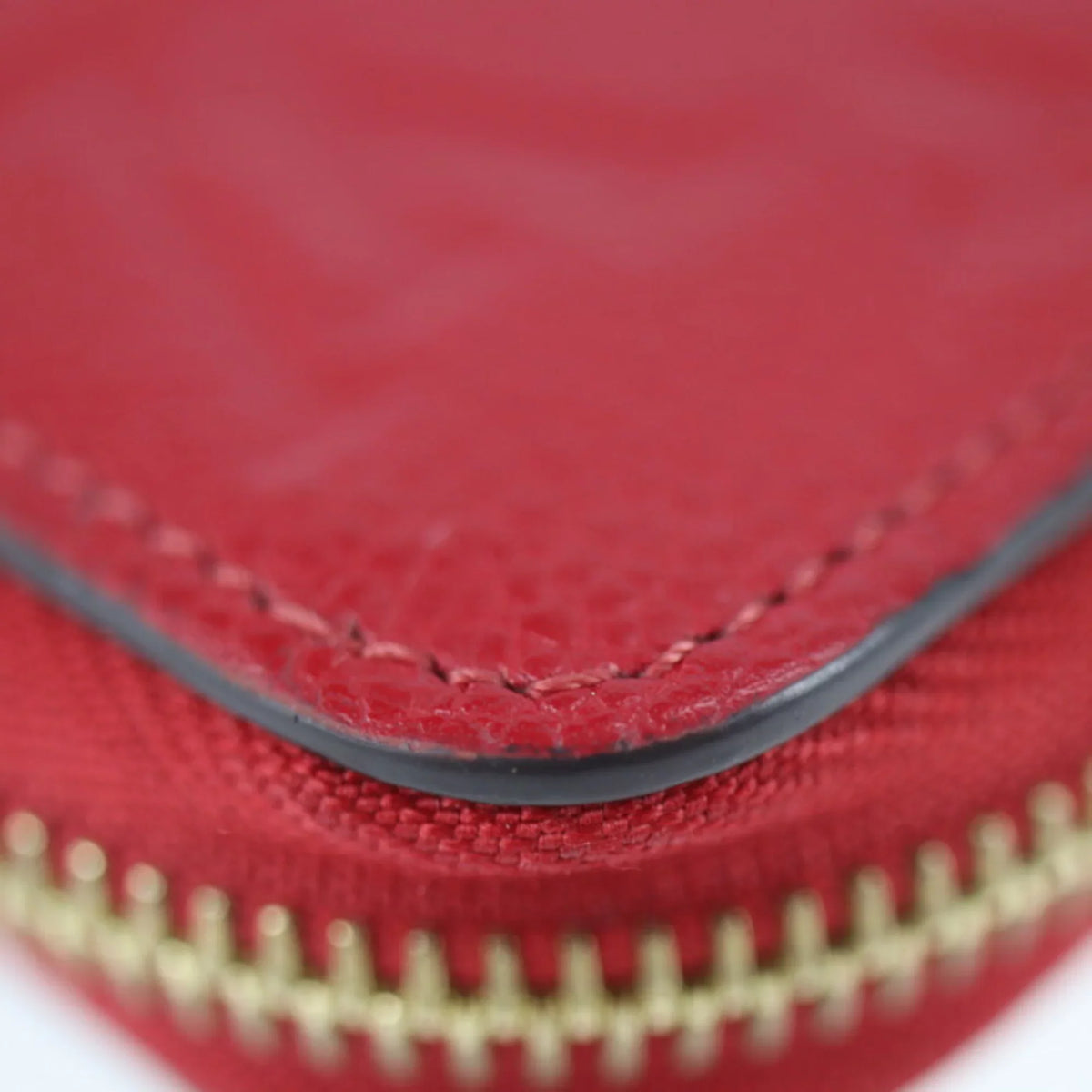 Monogram Implant Vuitton Round Zippy Louis Pre-Owned Around Cerise Zipper LOUIS M60737 Wallet Long Zip (Good) VUITTON