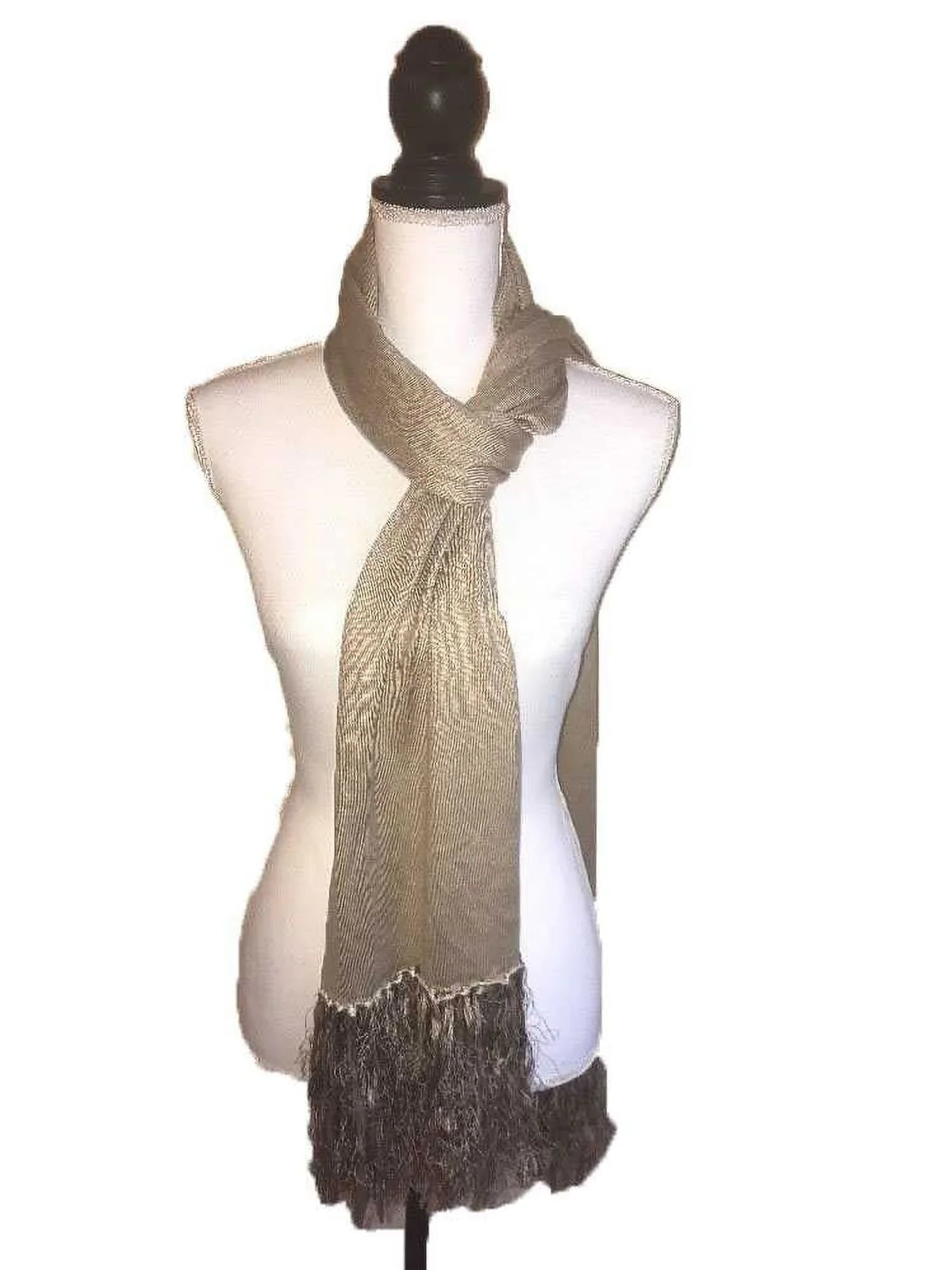 Women’s Lauren Scarf (Brown) Lauren Ralph Fringe