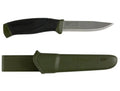 Knife Companion with Morakniv Military Carbon Green 4.1-Inch, Outdoor Blade, Fixed Steel Blade