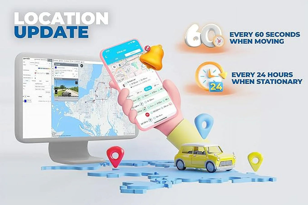 Vehicles, Tracker Alert Magnetic Long Device, and Waterproof Life. GPS Real-Time LTE 2 with Battery Hidden Ready-to-Use Tracking Car Month Devices GPS Tracker Portable Tracker, for Theft