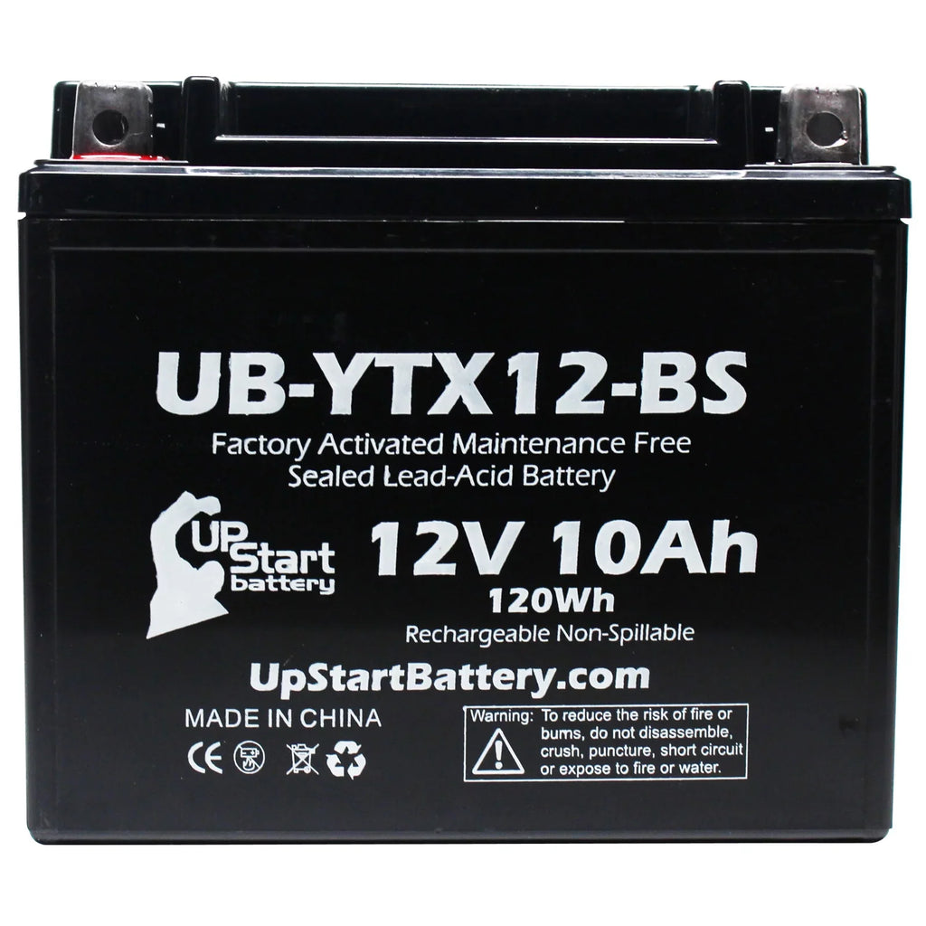Maintenance Suzuki UB-YTX12-BS for UpStart 3-Pack Battery Free, GSX-R1000 1000 - 12V, Motorcycle Battery Activated, Replacement 2003 Factory CC 10Ah,