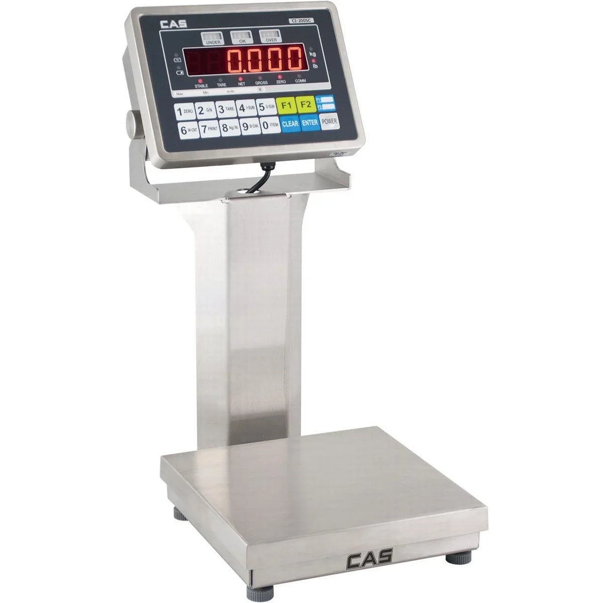 LCD NTEP GP-15200BS, IP65 CAS x Display, lb Scale Checkweigher 200 w/ lb, 0.05