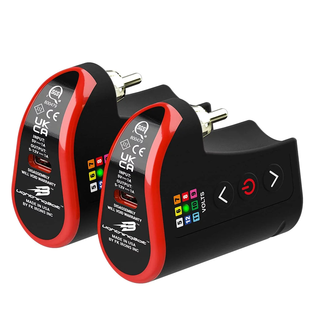 2-Pack Machine Runtime Power Tattoo Bluetooth LightningBolt 10 Cordless Hours Enabled, Pack Battery Supply