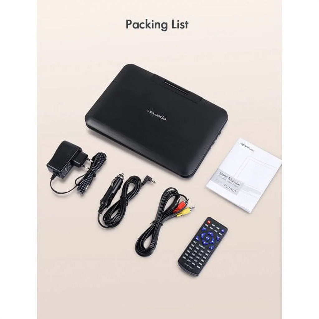 Car, HD DVD 4-6 Battery with for and 9.5" Screen, Built-in Swivel Player Kids Portable 7.5" Hours Yoton
