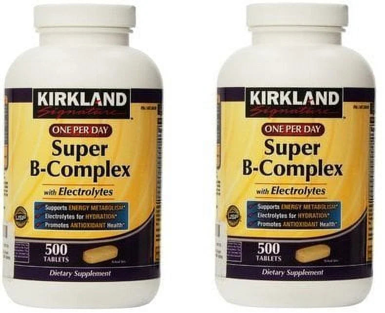 Tablets) (2 x B-Complex Electrolytes Kirkland (2-Pack) with Signature Super 500