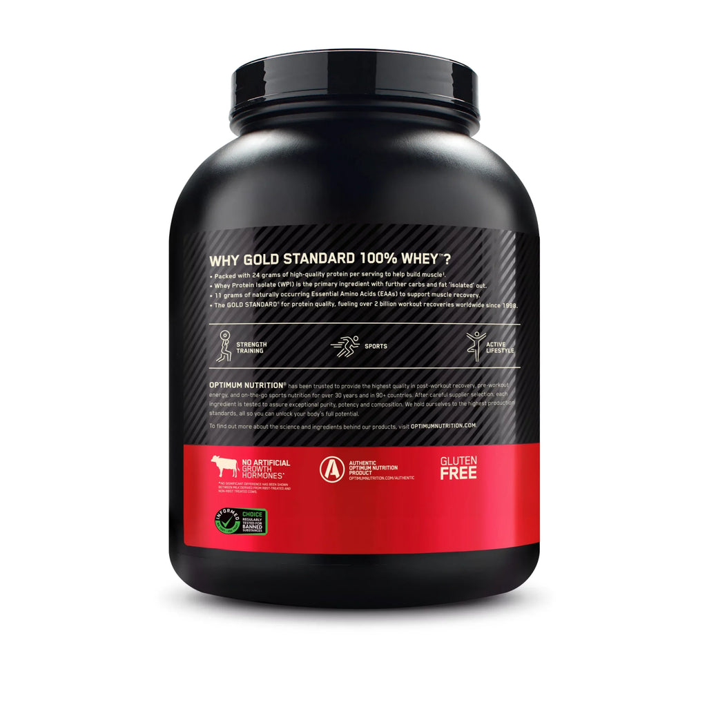 Optimum Strawberry, Protein Powder, Whey Delicious Servings 5 100% lb, 73 Gold Standard Nutrition,