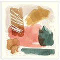 38 Contemporary Wall x 38 Ochre Art in. II Frameless Colorful Tempered Abstract Panel Glass Echo -