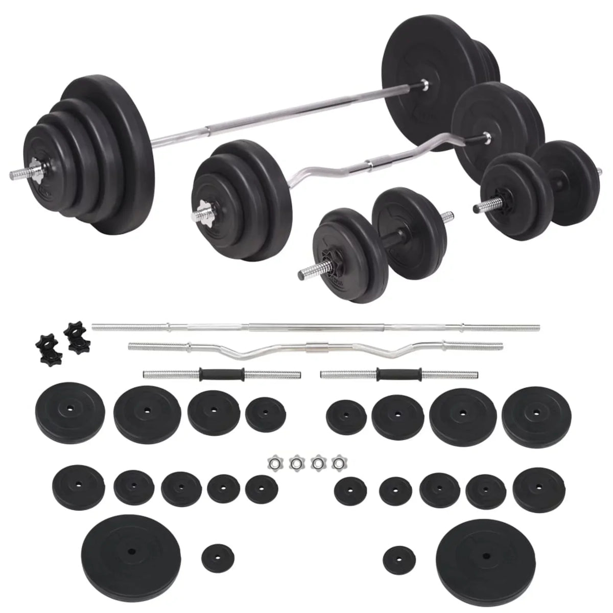 lb Bench Rack, Dumbbell and Set Weight Aibecy 264.6 Weight with Barbell