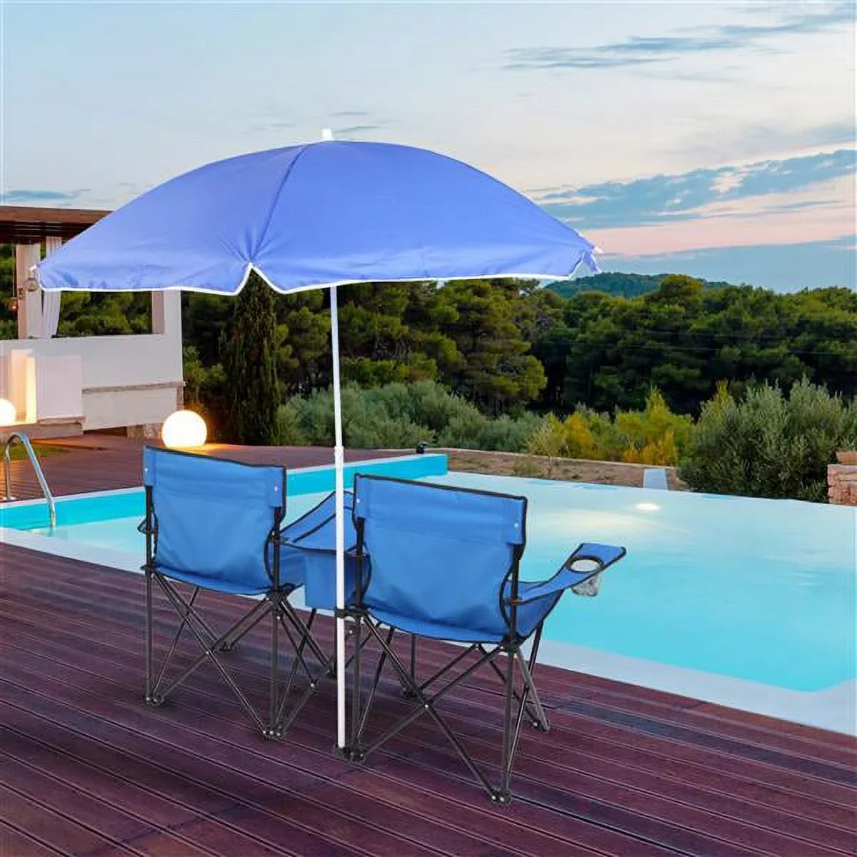 Double High Patio Beach Carrying Outdoor Portable Blue Camping Beverage Strength Table Mini Holder Chair, SYTHERS Chair, Outdoor with for Beach Bag, Camping Chair Park Folding Pool