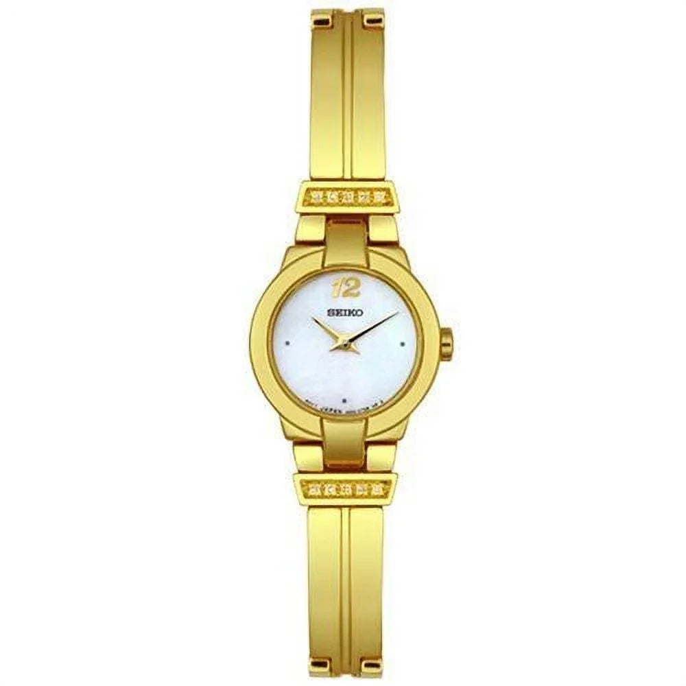 Diamond Steel Gold-Tone Watch Women's SUJD38 Stainless Seiko