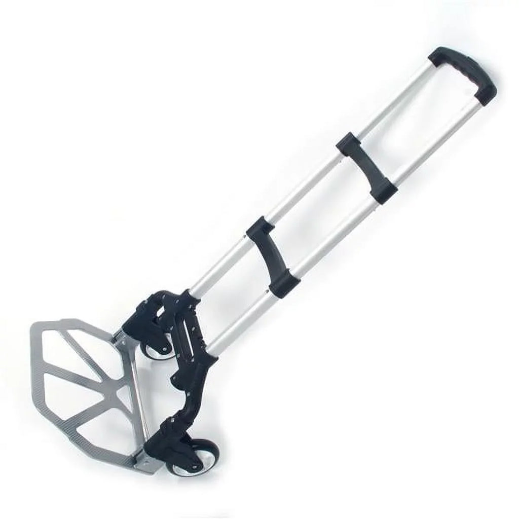 Trolley Cart Aluminum Push black Truck Folding luggage trolley Collapsible telescopic cart Portable foldable Portable Black trolley Dolly
