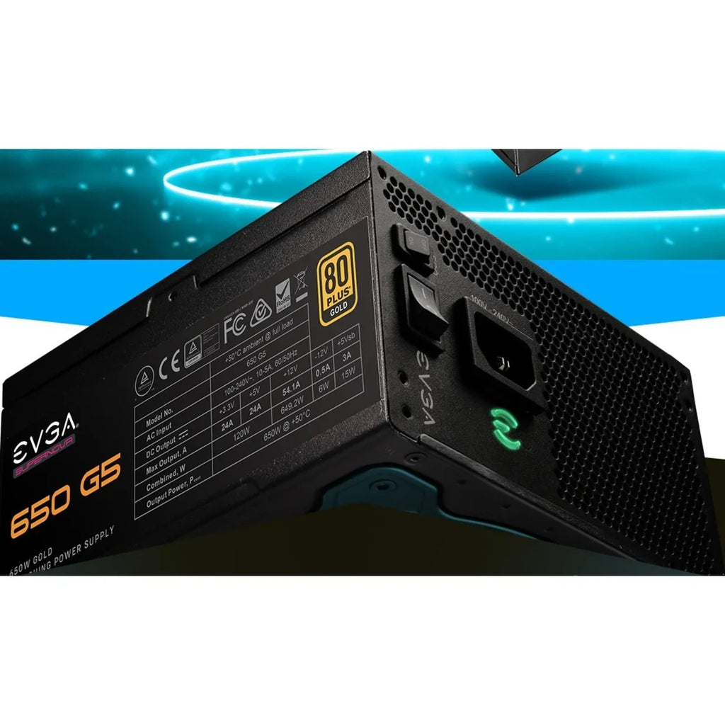 Size, Fully EVGA Includes Tester, Self Fan, 220-G5-0650-X1 Compact 650W, SuperNOVA Mode 150mm ON Power Year Modular, 10 650 Gold Eco FDB 80 with Power Plus G5, Supply Warranty,